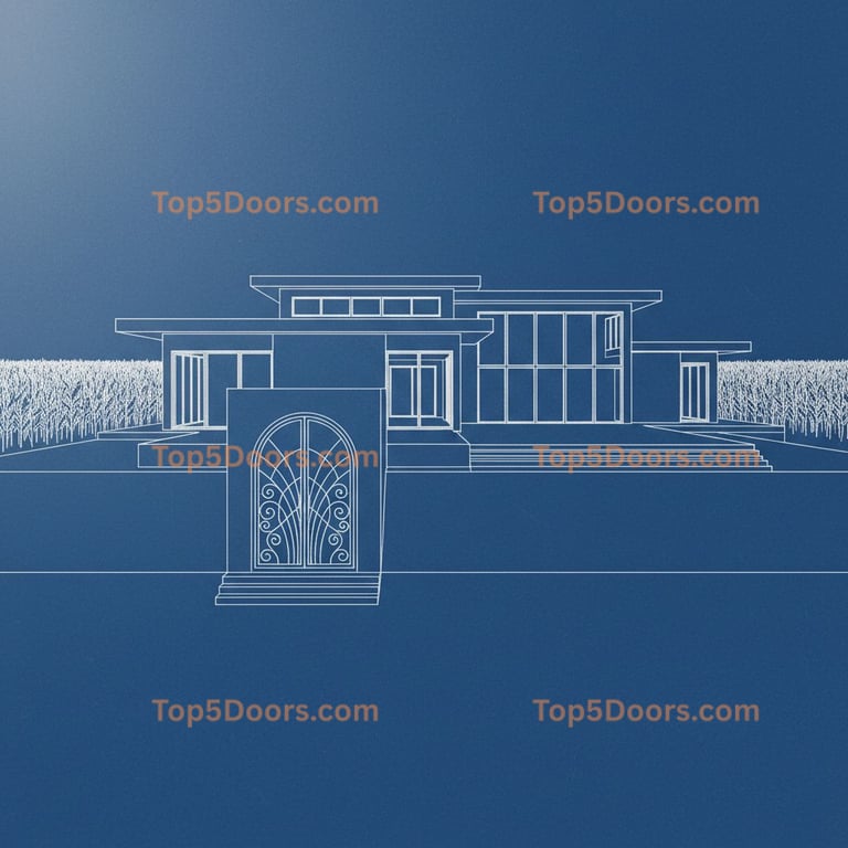 Iowa wine cellar door modern Door