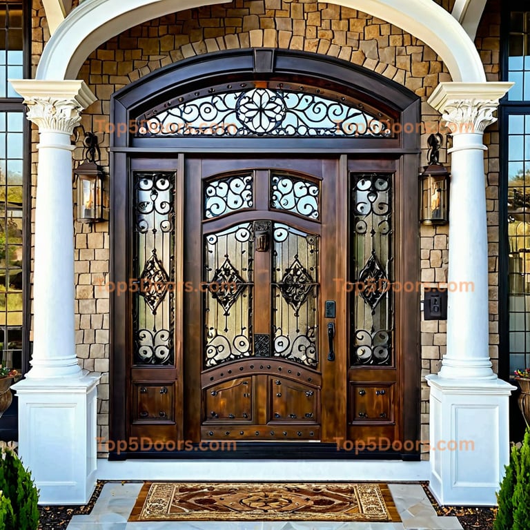 Iowa wrought iron double craftsman Door