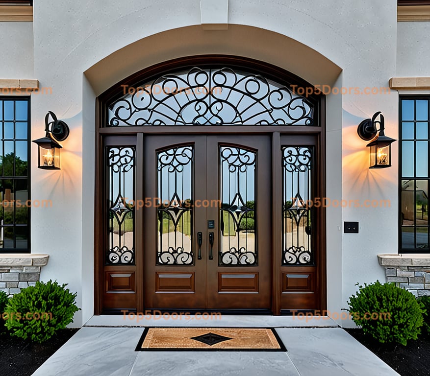 Iowa wrought iron french door coastal Door