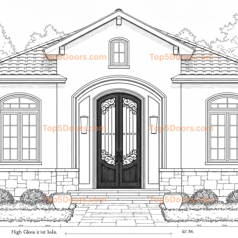 Iowa wrought iron french door tuscan Door
