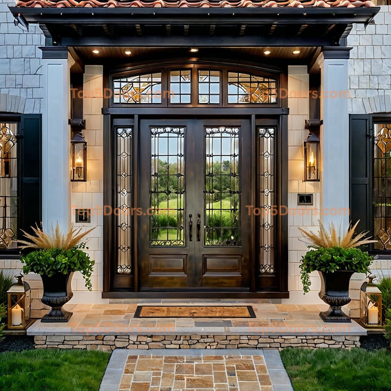 Iowa wrought iron single craftsman Door