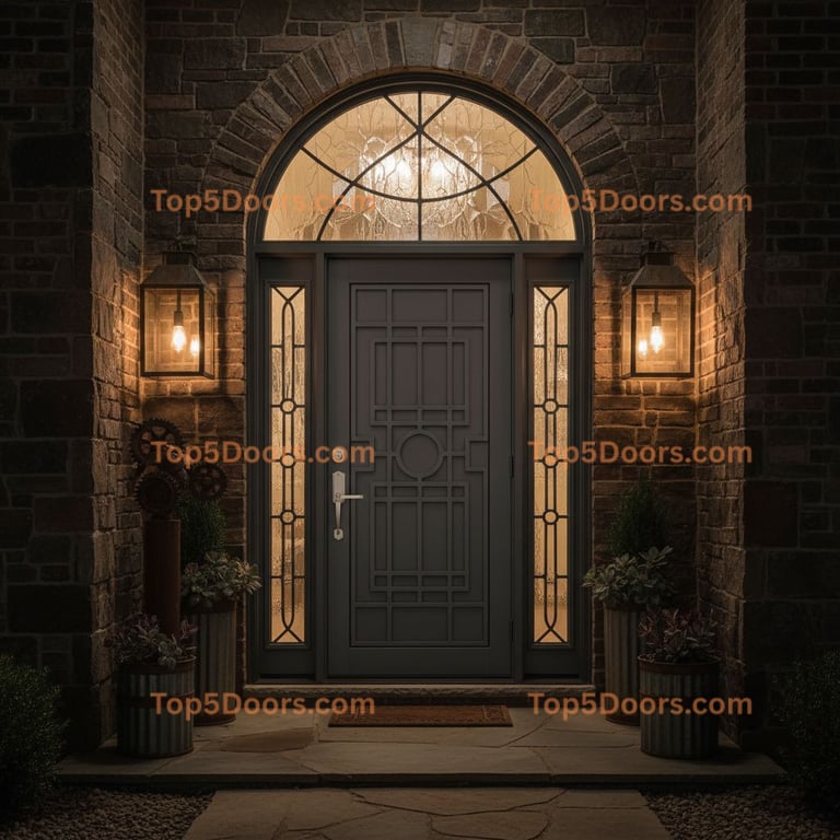 Iowa wrought iron single european classic Door