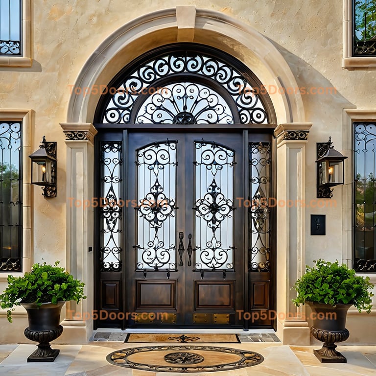 Iowa wrought iron single modern Door