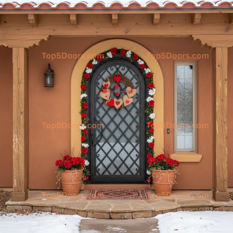 Iowa wrought iron solid panel southwestern Door