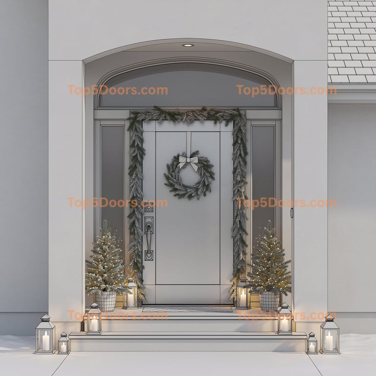 Iowa wrought iron solid panel minimalist Door