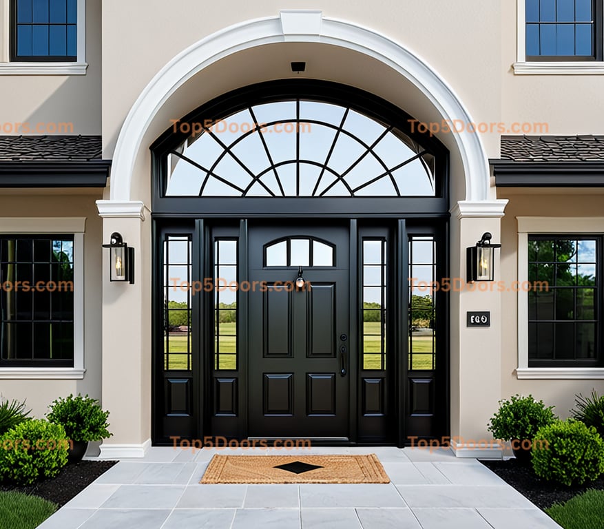 Kansas arched double minimalist Door