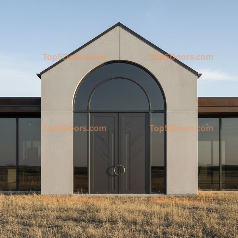 Kansas arched double minimalist Door