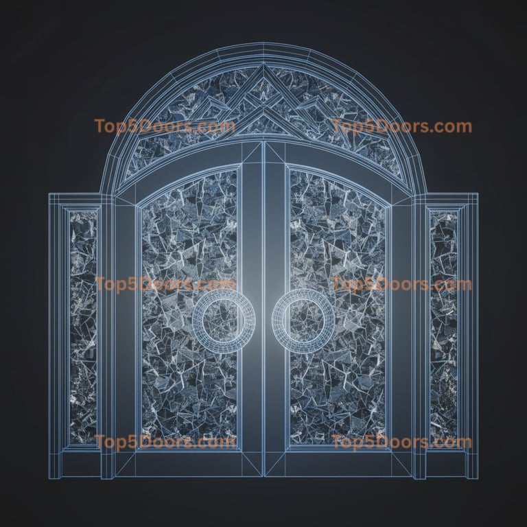 Kansas arched double mountain lodge Door