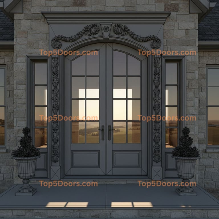 Kansas front entry door french country Door