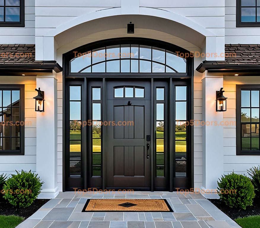 Kansas solid panel modern farmhouse Door