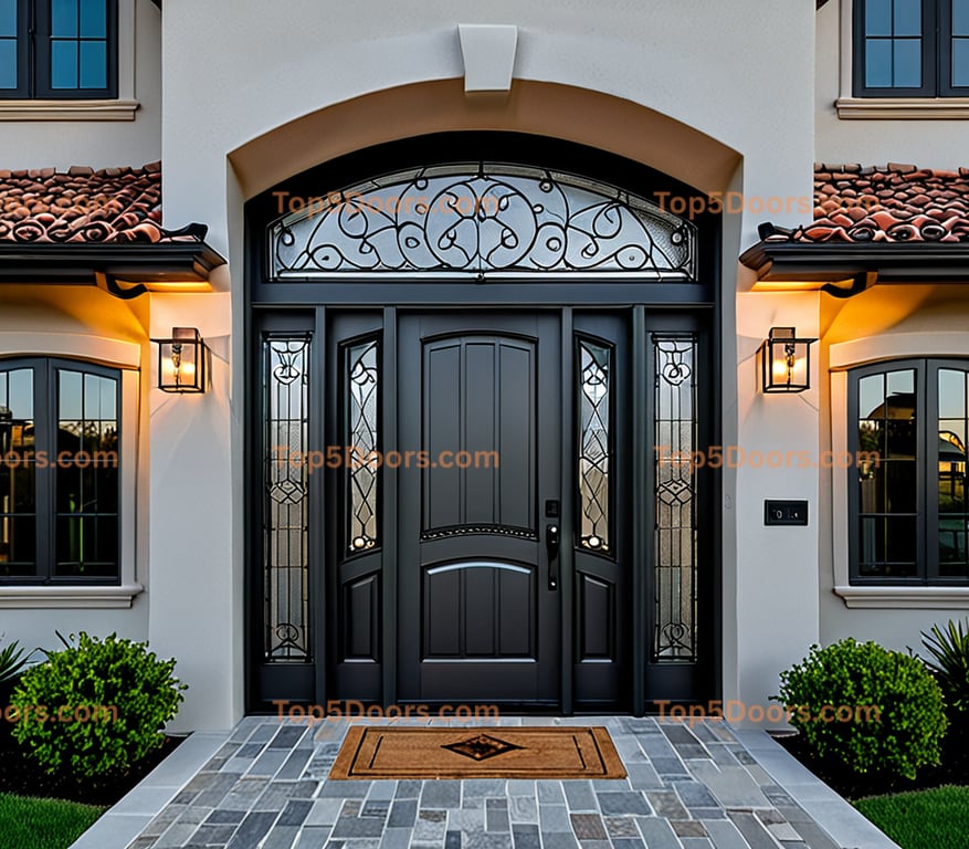 Kansas solid panel mediterranean Door