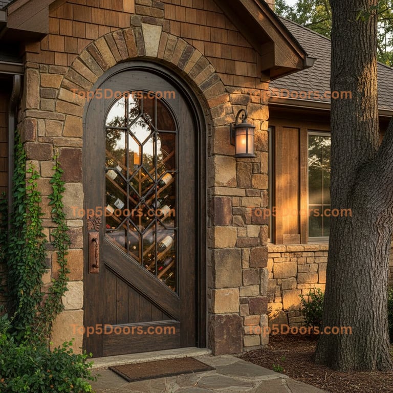 Kansas wine cellar door craftsman Door