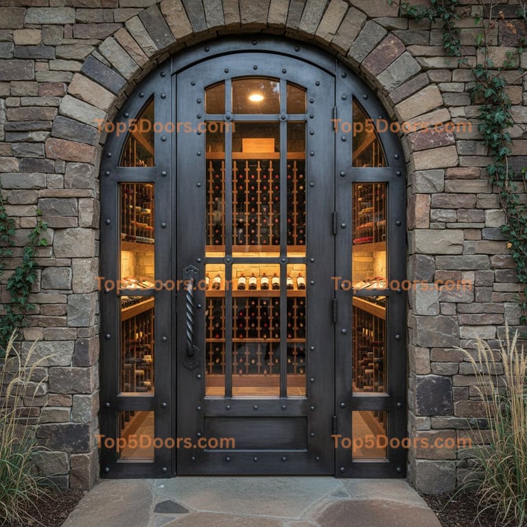Kansas wine cellar door industrial Door