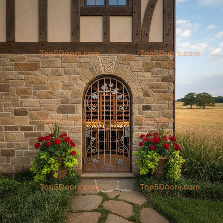 Kansas wine cellar door traditional american Door