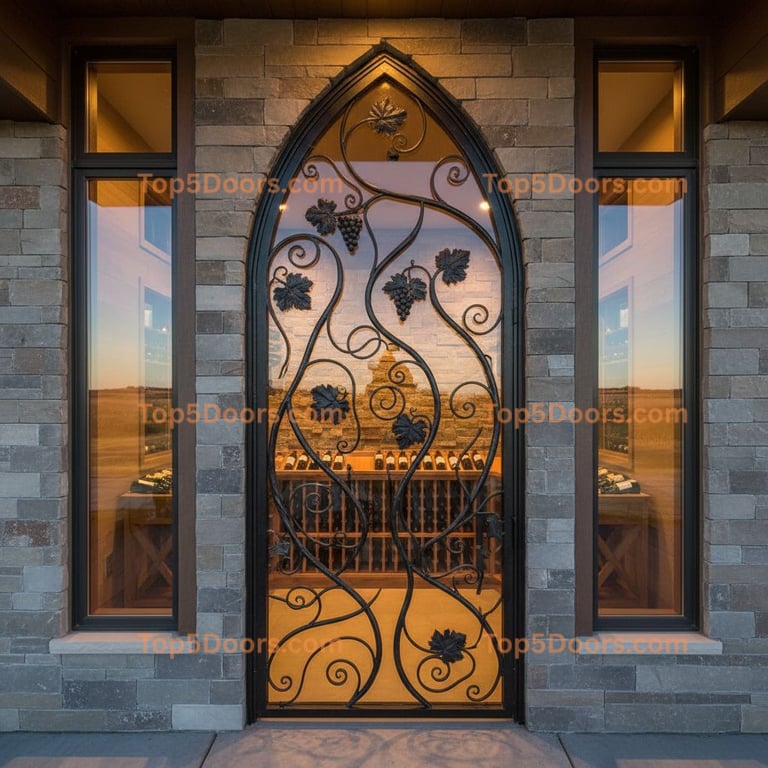 Kansas wine cellar door modern Door