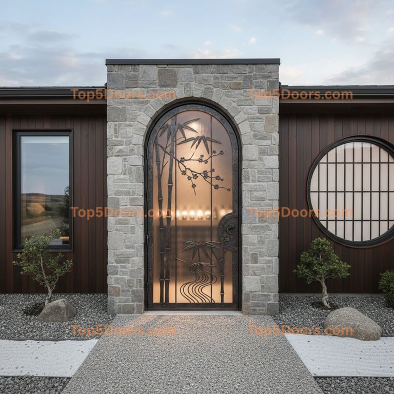 Kansas wine cellar door japanese zen Door