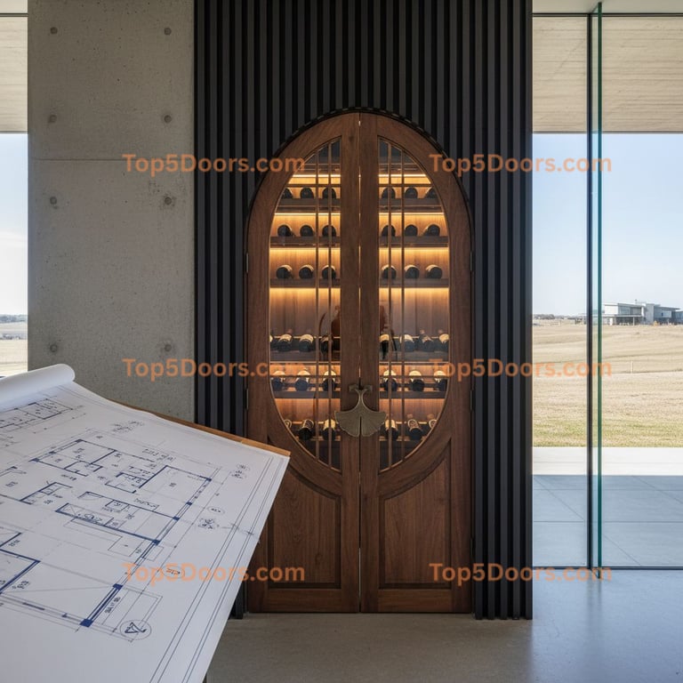 Kansas wine cellar door korean modern Door