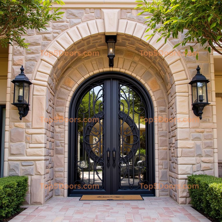 Kansas wine cellar door spanish colonial Door