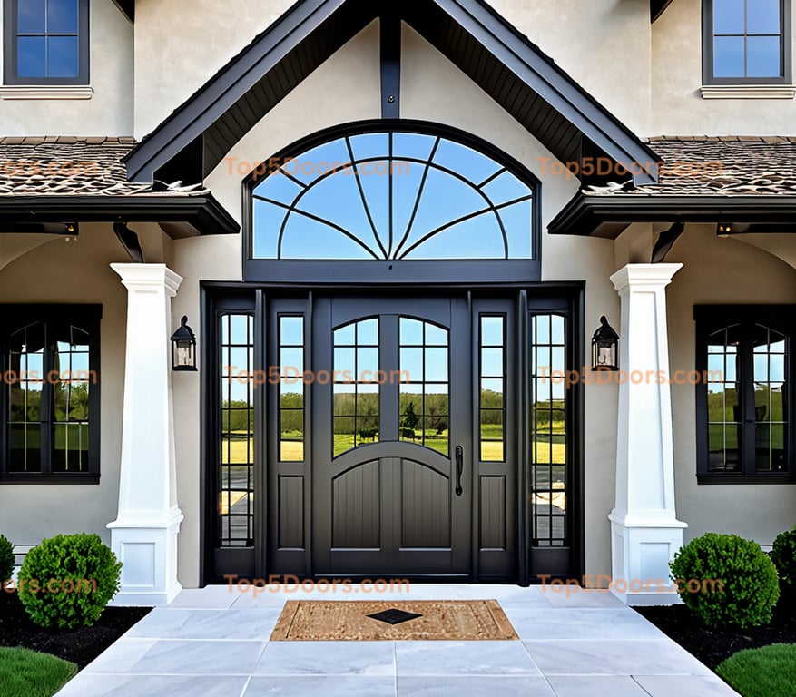 Kansas wrought iron barn door french country Door