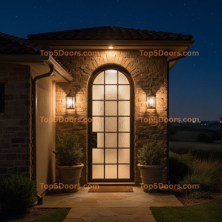 Kansas wrought iron single tuscan Door