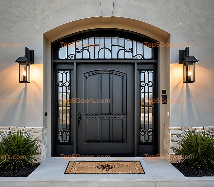 Kansas wrought iron single industrial Door