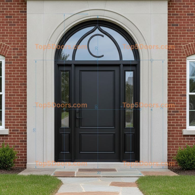 Kansas wrought iron solid panel victorian Door