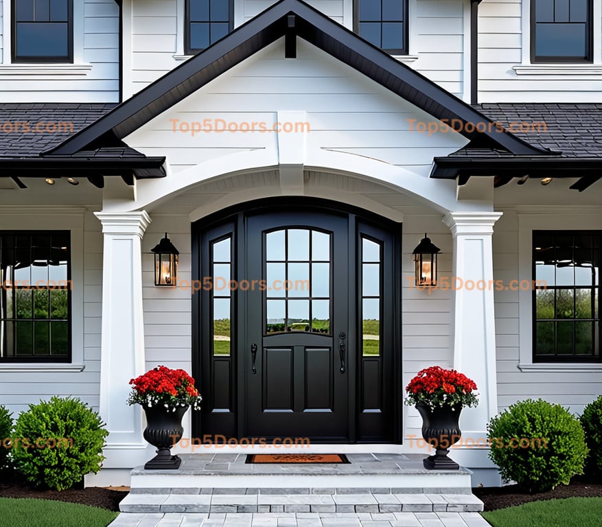 Kentucky arched double craftsman Door