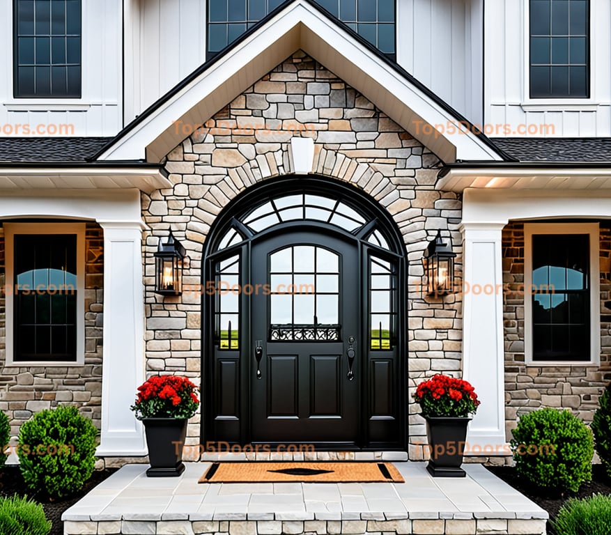 Kentucky arched single traditional american Door