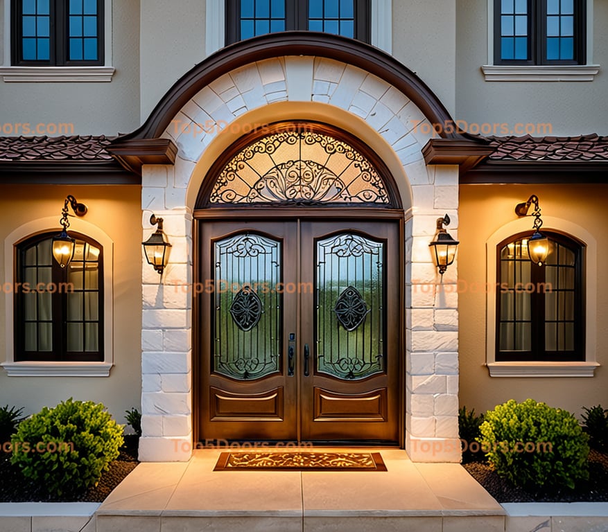 Kentucky glass paneled spanish colonial Door
