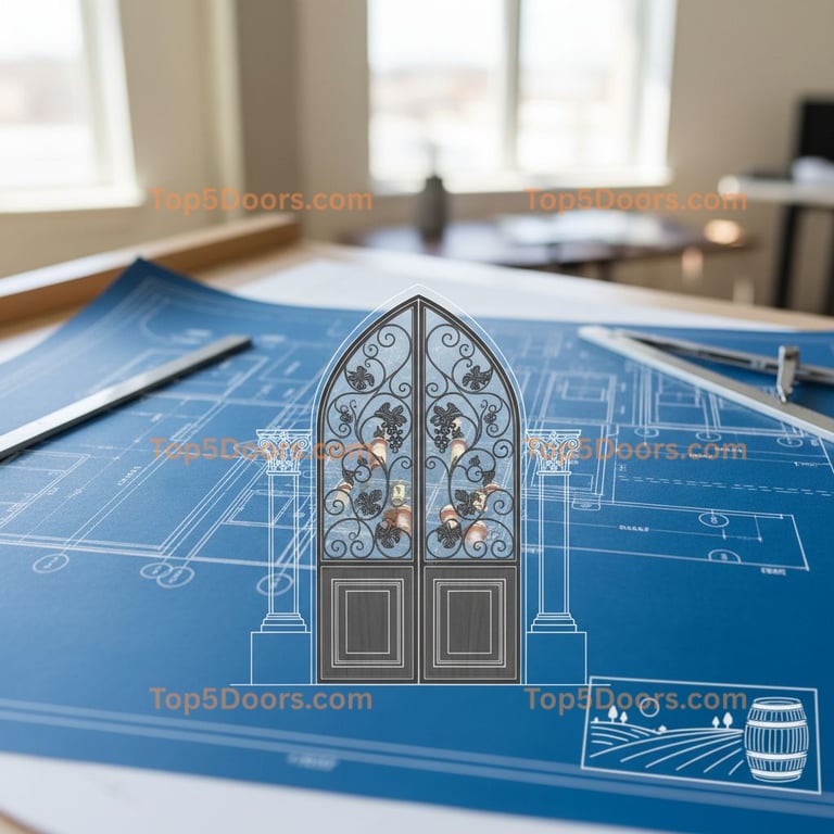 Kentucky wine cellar door modern Door