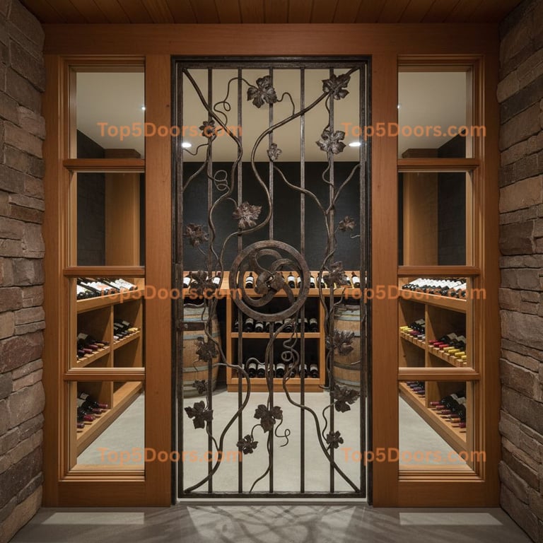 Kentucky wine cellar door mid-century modern Door
