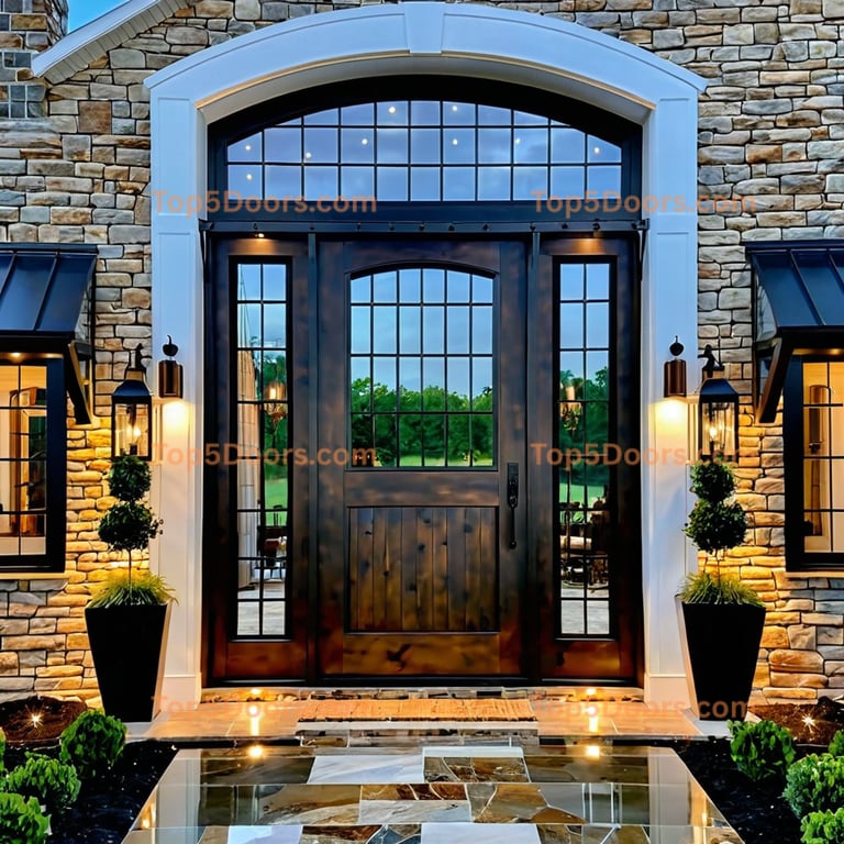 Kentucky wrought iron barn door modern farmhouse Door