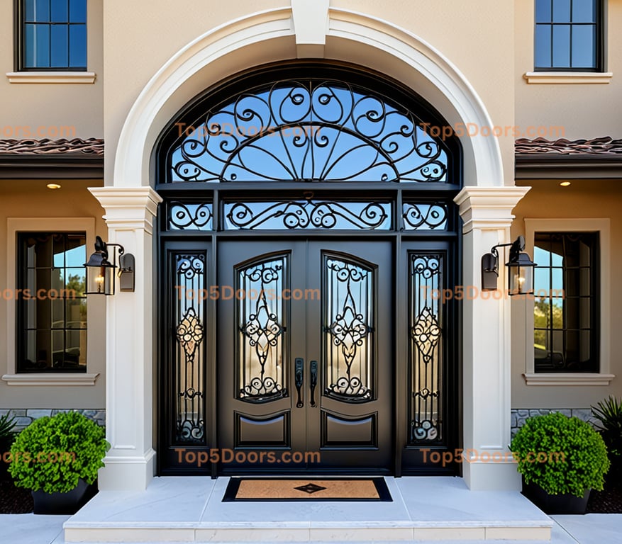 Kentucky wrought iron double french provincial Door