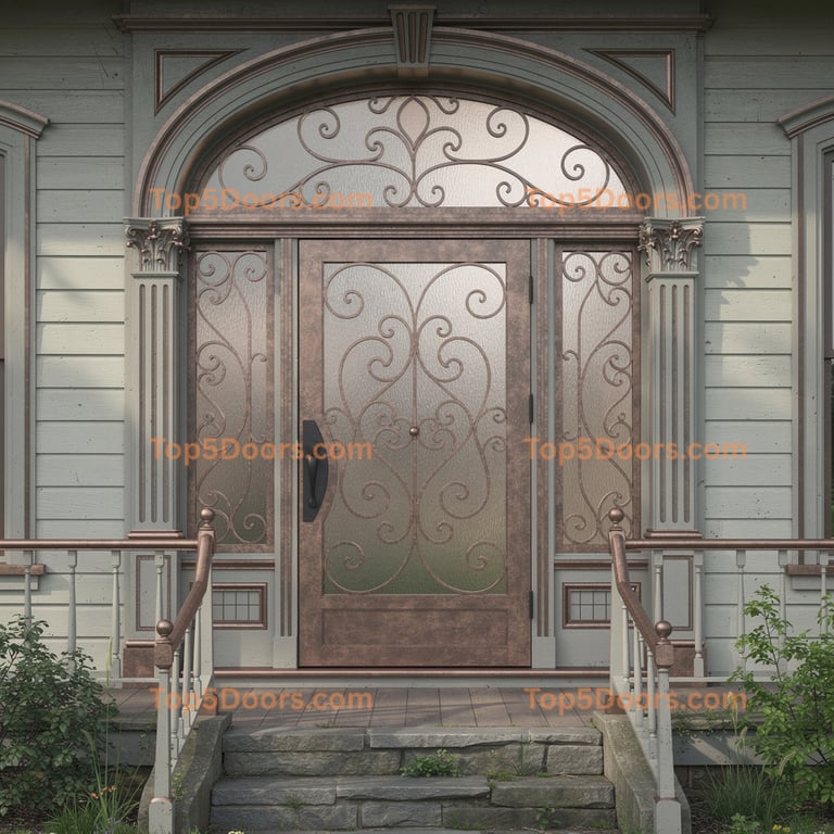 Kentucky wrought iron single victorian Door