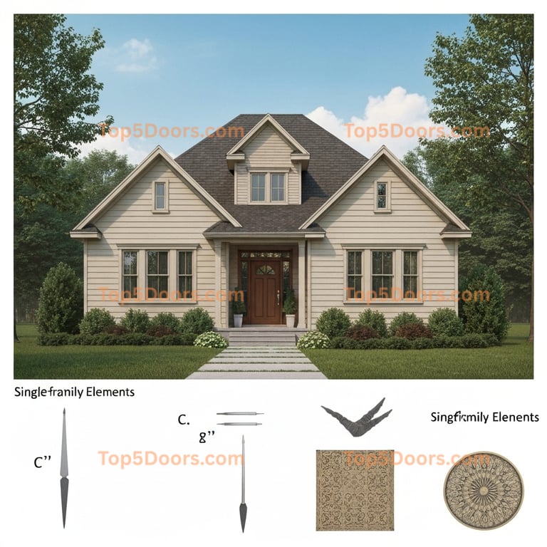 Kentucky wrought iron steel frame cape cod Door