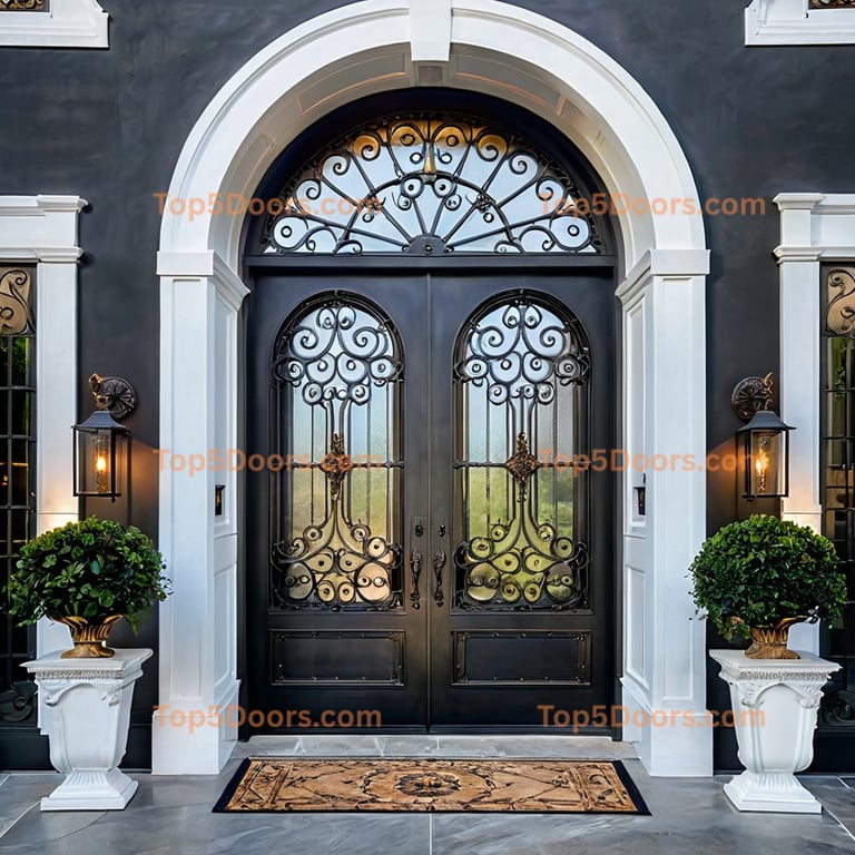 Kentucky wrought iron steel frame industrial Door