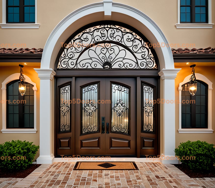 Louisiana arched double modern Door