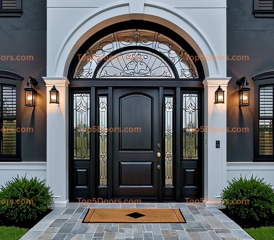 Louisiana arched single modern Door
