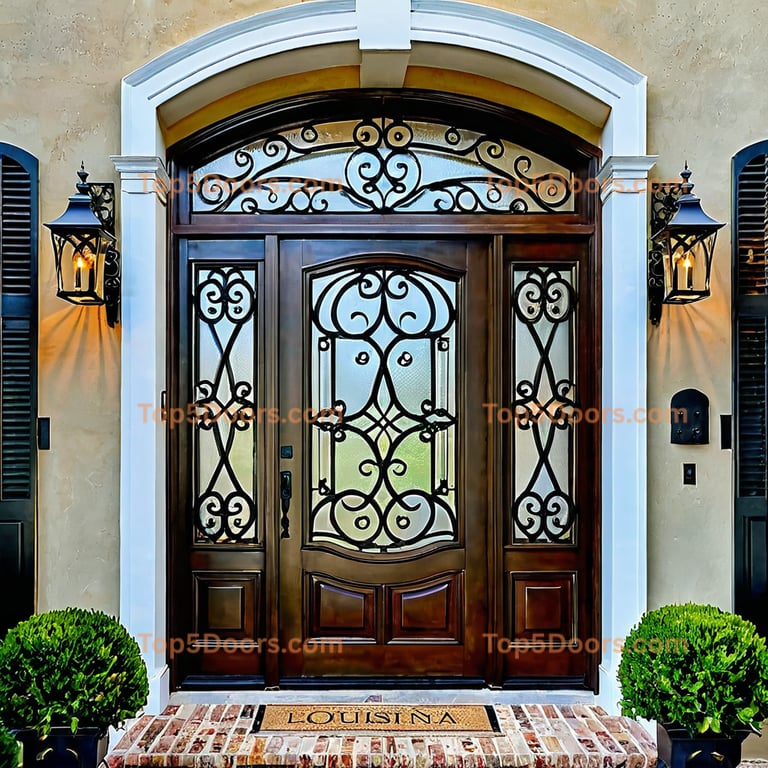 Louisiana front entry door french provincial Door