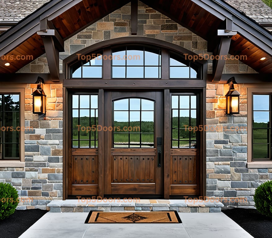 Louisiana glass paneled mountain lodge Door