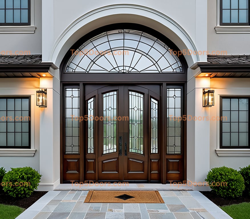 Louisiana glass paneled korean modern Door