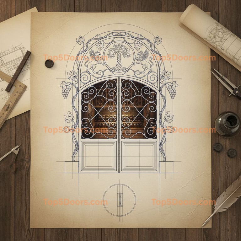 Louisiana wine cellar door mountain lodge Door