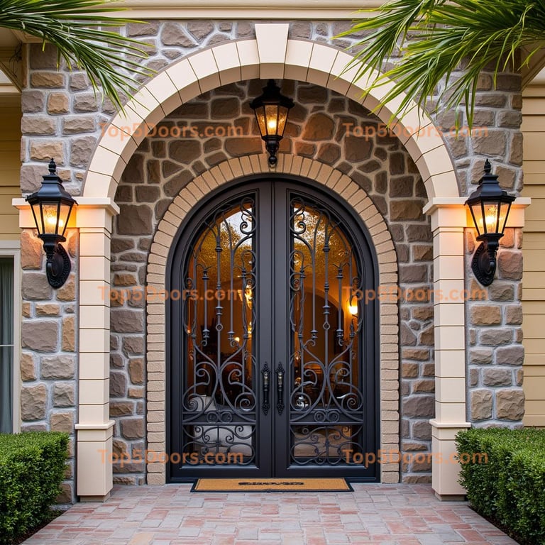 Louisiana wine cellar door traditional american Door