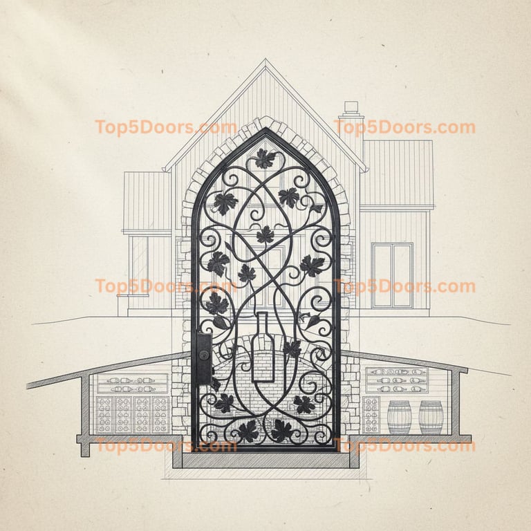 Louisiana wine cellar door minimalist Door