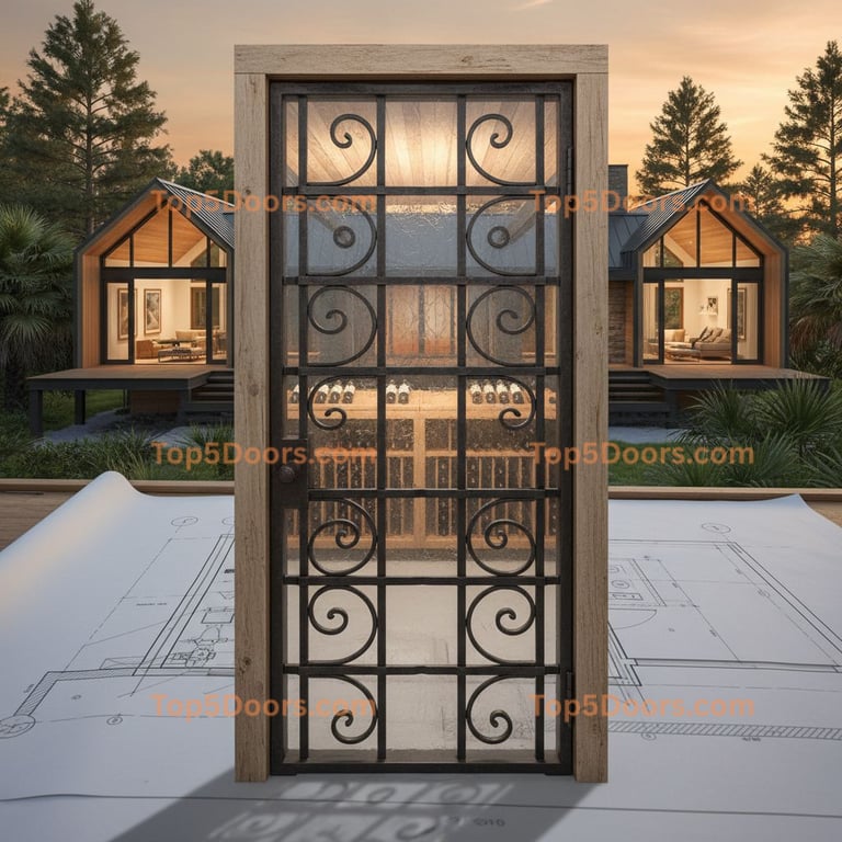 Louisiana wine cellar door scandinavian Door