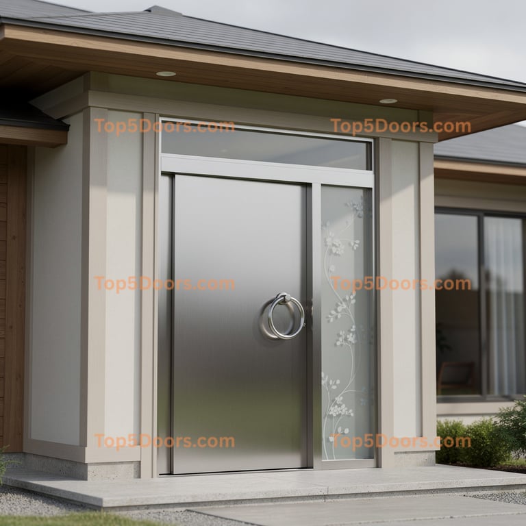 Louisiana wrought iron barn door japanese zen Door