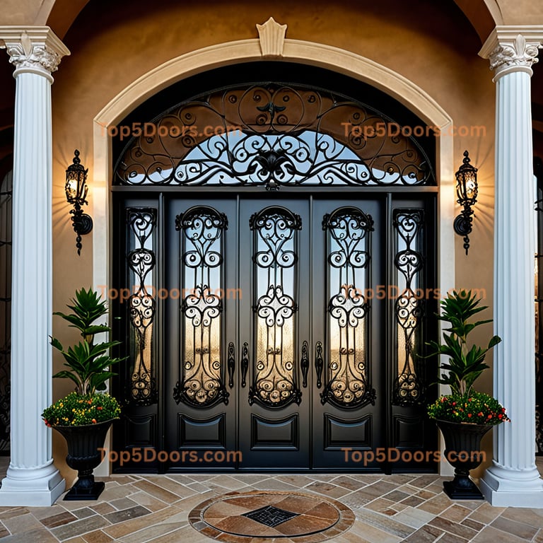 Louisiana wrought iron french door french country Door