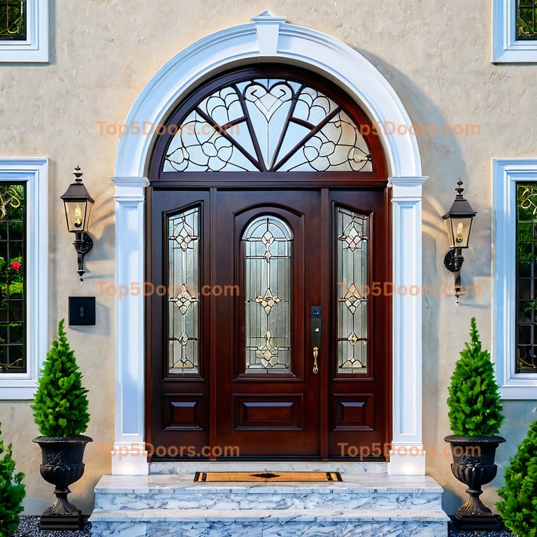 Maine arched single traditional american Door