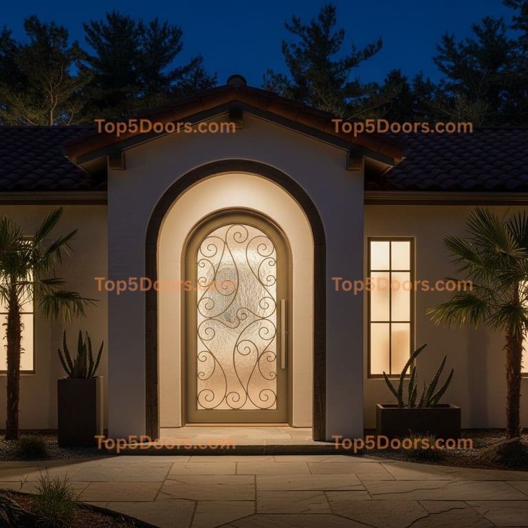 Maine closet sliding door spanish colonial Door