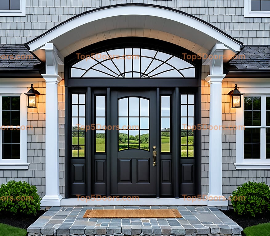 Maine glass paneled european classic Door